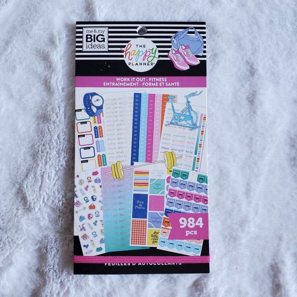 The Happy Planner Value Pack Stickers Work it Out Fitness